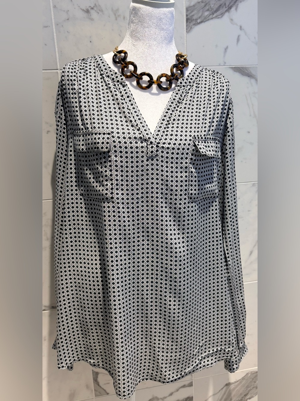 Dalia Collection Lattice Print Tunic